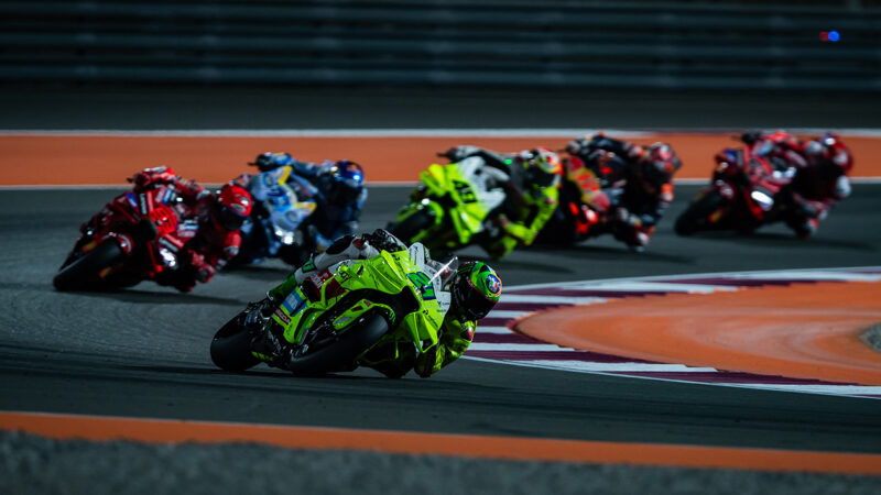 Franco Morbidelli leads in the 2025 MotoGP Qatar Grand Prix