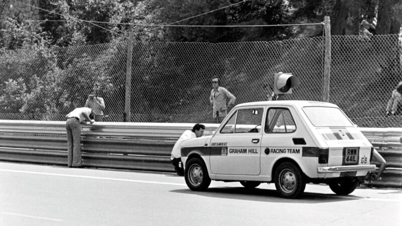 Hill team busied itself on barriers around the start