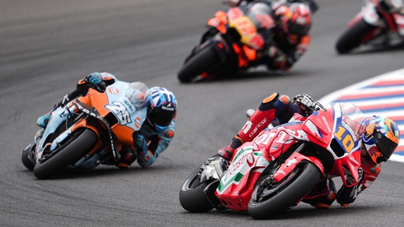 Luca Marini ahead of Raul Fernandez and Maverick Vinales in 2025 MotoGP Argentine GP